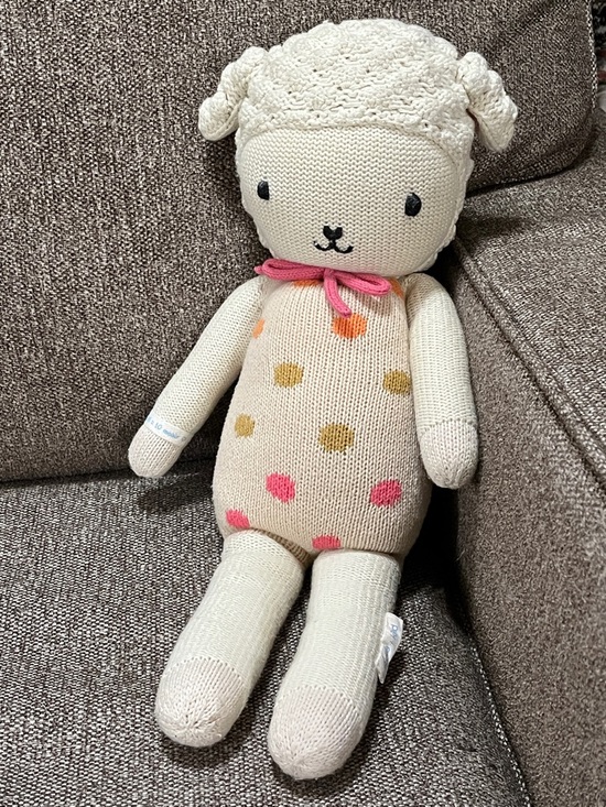Cuddle + Kind Other - Cuddle + Kind LUCY THE LAMB stuffed doll polka dot dress 19”